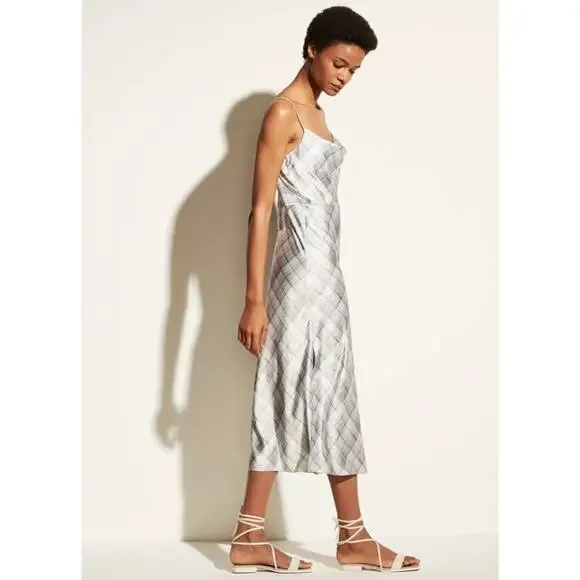 Vince | Dresses | 345 Vince Powder Blue Hazy Plaid Cowl Neck Satin Slip Dress 2 New | Poshmark Vince | Dresses | 345 Vince Powder Blue Hazy Plaid Cowl Neck Satin Slip Dress 2 New | Poshmark